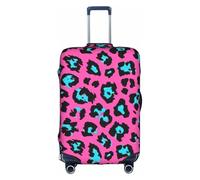 Fbghhty Cute Turquoise Leopard Print Universal Travel Suitcase Cover Elastic Luggage Protector Waterproof Dustproof