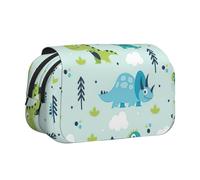 FBGHHTY Dinosaur Pattern Print Convenience Pen Case Cute Zipper Pouch Makeup Stationery Organizer Travel Office