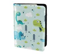 FBGHHTY Dinosaur Pattern Print Men and Women Stylish 5.5in Passport Travel Document Wallet Case Secure Accessory