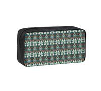 Fbghhty Dragonfly and Lotus Print Large-Capacity Pen Case Lightweight Stationery Organizer Pouch Office Daily Wear