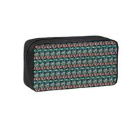 Fbghhty Dragonfly with Water Lily Print Large-Capacity Pen Case Lightweight Stationery Organizer Pouch Office Daily Wear