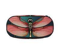 FBGHHTY Dragonfly with Water Lily Print Versatile Big Capacity Pencil Bag School Students Teenagers Travelers Everyday Use