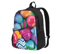 FBGHHTY Easter Eggs Print Adult Backpack Water-Resistant Lightweight Hiking Travelers Outdoor Weekend Getaway