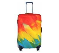 Fbghhty Fantastic Parrot Feather Print Universal Travel Suitcase Cover Elastic Luggage Protector Waterproof Dustproof