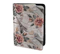 FBGHHTY Flower Paris Eiffel Tower Print Men and Women Stylish 5.5in Passport Travel Document Wallet Case Secure Accessory