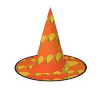 FBGHHTY Food Pattern Funny Print Unisex Halloween Witch Hat Foldable For Carnivals Masquerades And Cosplay Events