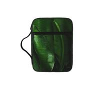 FBGHHTY Fresh Banana Leaves Print Soft Bible Storage Bag Scripture Holder Waterproof for Worship Travel Devotional