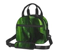 FBGHHTY Fresh Banana Leaves Print Stylish Insulated Lunch Bag Large Capacity Cooler Tote Pocket Meals Drinks Snacks
