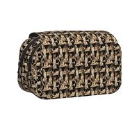 FBGHHTY German Shepherd Print Convenience Pen Case Cute Zipper Pouch Makeup Stationery Organizer Travel Office