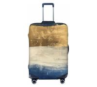 Fbghhty Gold Blue White Print Universal Suitcase Cover for Travel Elastic Washable Travel Cover Luggage Protector