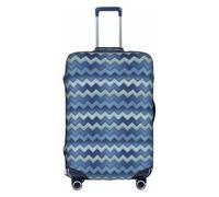 Fbghhty Gradient Blue Denim Print Universal Travel Suitcase Cover Elastic Luggage Protector Waterproof Dustproof