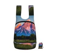 FBGHHTY Grand Teton National Park Print Foldable Backpack Lightweight Bag Travel Hiking Camping Gym Daily Accessory