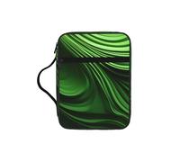 FBGHHTY Green Curve Texture Print Soft Bible Storage Bag Scripture Holder Waterproof for Worship Travel Devotional