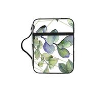 FBGHHTY Green Eucalyptus Leaves Print Soft Bible Storage Bag Scripture Holder Waterproof for Worship Travel Devotional
