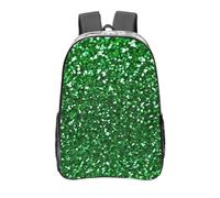 FBGHHTY Green Sequin Sparkle Print Transparent Backpack Large Clear Pvc Bag School Student Men Women Work Travel