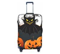 Fbghhty Halloween Moon Bat Pumpkin Print Universal Travel Suitcase Cover Elastic Luggage Protector Waterproof Dustproof