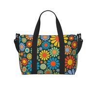 FBGHHTY Hippie Pattern Print Unisex Versatile Hand Travel Bag Lightweight Weekend Tote Gym Vacation Adventure