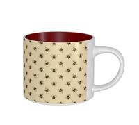 FBGHHTY Honey Bee Print Large Capacity Ceramic Mugs 3.5 X 3.74in Coffee Adults Home Office Gift Cup