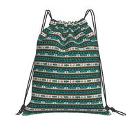 FBGHHTY Horse Stripes Pattern Print Lightweight Foldable Drawstring Backpack Gym Bag Travel Yoga Outdoor Activities
