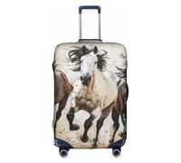 Fbghhty Horses Running Art Print Universal Travel Suitcase Cover Elastic Luggage Protector Waterproof Dustproof