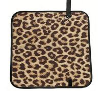 Fbghhty Leopard Pattern Print Foldable Seat Cushion Lightweight Comfort Chair Pad For Office Outdoor Seating