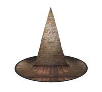 FBGHHTY Lights Hit The Brick Wall Print Unisex Halloween Witch Hat Foldable For Carnivals Masquerades And Cosplay Events