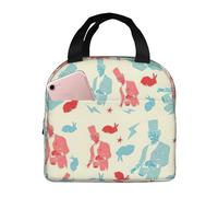 FBGHHTY Magician Rabbit Print Functionality Lunch Bag Reusable Pouch Keep Food Warm School Picnics Adults Kids