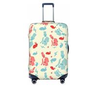 Fbghhty Magician Rabbit Print Universal Suitcase Cover for Travel Elastic Washable Travel Cover Luggage Protector