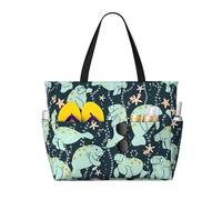 FBGHHTY Manatee Animals Calf Print Waterproof Beach Travel Bag Lightweight Summer Vacation Camping Outdoor Activities