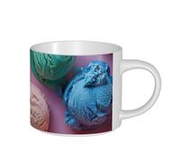 FBGHHTY Many Colored Ice Cream Print Large Capacity Ceramic Mugs 3.5 X 3.74in Coffee Adults Home Office Gift Cup