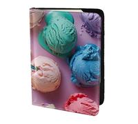 FBGHHTY Many Colored Ice Cream Print Men and Women Stylish 5.5in Passport Travel Document Wallet Case Secure Accessory
