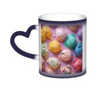 FBGHHTY Many Colored Ice Cream Print Starry Sky Color Changing Mug Ceramic Anniversary Graduation Coffee Mugs Gift