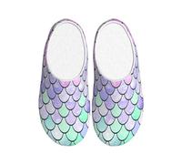 FBGHHTY Mermaid Scale Print House Slippers for Men and Women versatile Stylish TPR Sole Indoor Outdoor shoes