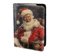 FBGHHTY Merry Christmas Print Men and Women Stylish 5.5in Passport Travel Document Wallet Case Secure Accessory