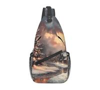 FBGHHTY Merry ChristmasPrint Cross Chest Bag for Men Women Sling Backpack Daily Work Outdoor Adventures Travel