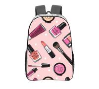 FBGHHTY Modern Girl Cosmetic Print Transparent Backpack Large Clear Pvc Bag School Student Men Women Work Travel