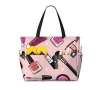 FBGHHTY Modern Girl Cosmetic Print Waterproof Beach Travel Bag Lightweight Summer Vacation Camping Outdoor Activities