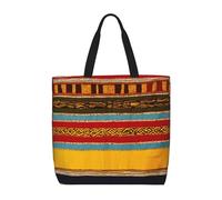 FBGHHTY Native American Pattern Print Large Capacity Shoulder Bag For Women Reusable Lightweight Commute Everyday Tote