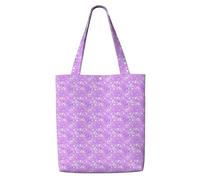 FBGHHTY Nurse Pattern Purple Print Canvas Shoulder Bag Large Capacity Tote Foldable Lightweight Travel Everyday Use