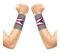 FBGHHTY Ohio State Flag Print Unisex Wrist Sleeve Gym Workouts Breathable Versatile Daily Running Cycling