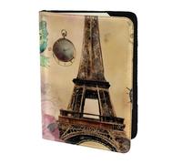 FBGHHTY Paris Eiffel Tower Print Men and Women Stylish 5.5in Passport Travel Document Wallet Case Secure Accessory