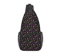 FBGHHTY Pineapple Banana FlamingoPrint Cross Chest Bag for Men Women Sling Backpack Daily Work Outdoor Adventures Travel