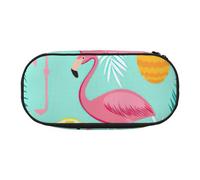 FBGHHTY Pink Flamingo Print Versatile Big Capacity Pencil Bag School Students Teenagers Travelers Everyday Use