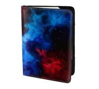 FBGHHTY Red Blue Galaxy Print Men and Women Stylish 5.5in Passport Travel Document Wallet Case Secure Accessory
