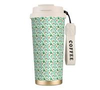 FBGHHTY Summer Coconut Tree Print Stainless Steel Coffee Cup Travel Mug Home Office Outdoor Camping Beverage Container
