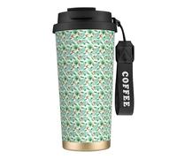 FBGHHTY Summer Coconut Tree Print Stainless Steel Coffee Cup Travel Mug Home Office Outdoor Camping Beverage Container