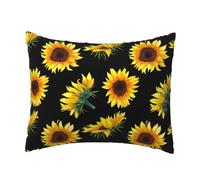 FBGHHTY Sunflower Blooming Flowers Plants Black and Yellow Print Stylish Functional Throw Pillow Cover Home Bedroom Decor Couch Chair Outdoor Use
