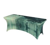 FBGHHTY The Sea Witch Inspired Print Elastic Rectangular Tablecloth For Banquet Wedding Party Washable Table Cover