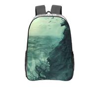 FBGHHTY The Sea Witch Inspired Print Transparent Backpack Large Clear Pvc Bag School Student Men Women Work Travel