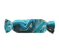 FBGHHTY Turquoise Blue Gold Marble Print Practical Throw Pillows Candy Cylindrical Pillow Bedroom Travel Home Living Rooms
